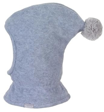 Sterntaler Baby Jungen Schalmütze Kleinkinder Schalmütze Mütze meliert - Schalmütze Kinder, Schlupfmütze Baby - aus Microfleece - hellgrau, 45