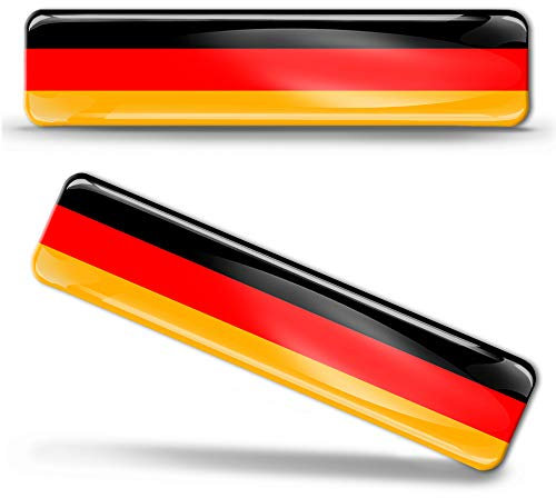 Biomar Labs 2 x Aufkleber 3D Gel Silikon Stickers Germany Flag Deutsche Deutschland Flagge Fahne Autoaufkleber F 9