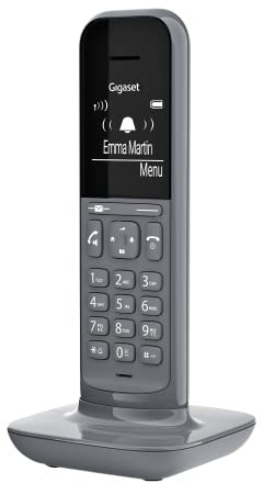 Gigaset CL390HX - Design DECT-Mobilteil mit Ladeschale - Fritzbox-kompatibel - Schnurloses Telefon für Router und DECT-Basis - 2 Akustik-Profile, grau [Deutsche Version] [Ohne Basis]
