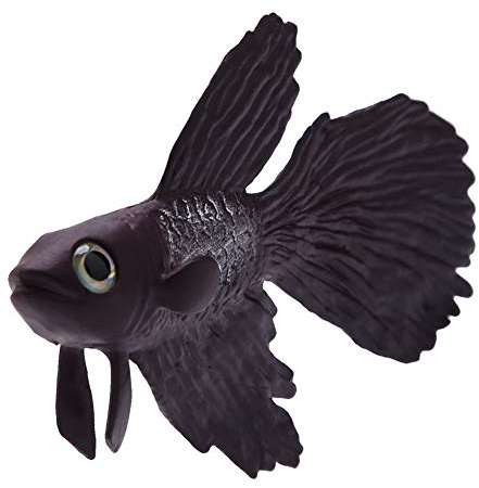 Künstliche Aquarienfische, Kleine Silikonfische, Künstliche Bewegliche Fische, Schwimmende Fische, Aquariumdekoration für Aquarien(Nr. 2 brauner Kampffisch)