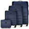WITTCHEN Koffer-Set 4tlg. Trolley Koffer Reisekoffer aus ABS Hartschalen Trolley 4 Rollen Kombinationsschloss Reisekofferset Gepäckset Handgepäck Set Marineblau