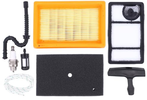HouYeen Air and Fuel Filter Service Kit for Stihl TS400 Chainsaw with Spark Plug Fuel Pipe and Pull Cord Starter Handle 4223 141 0300, 4223 141 0600