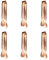 Zuckerzange Klein Set, Edelstahl Eiswürfelzange Süßigkeiten Zange Zucker Clip Servierzange Salatzange Eiswürfelzange Zucker Clip Zubehör für Candybar Hochzeit Party (6 Stück) (Roségold)