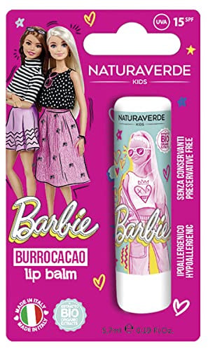 Barbie Lip Balm SPF 15 - Strawberry by Natura Verde for Kids - 0.19 oz Lip Balm
