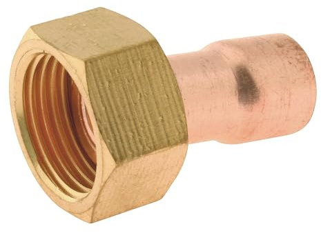 SOMATHERM FOR YOU, Raccord cuivre droit à souder Ø10 avec écrou tournant 12/17 - Sachet de 2 pièces - Idéal pour plomberie, réseaux d'eau sanitaire et chauffage