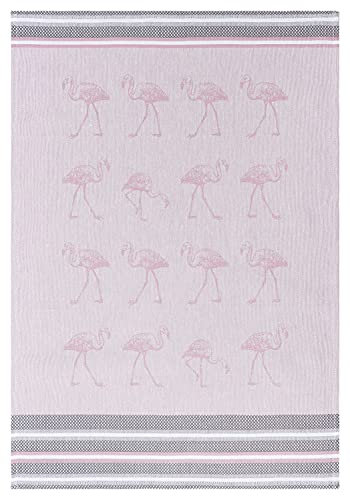 Moon Luxury 4er Pack Geschirrtücher, Küchentücher ca. 50x70 cm aus 100% Baumwolle mit Flamingo Muster (Rose)