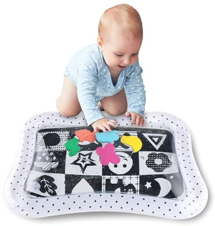 The Peanutshell Tummy Time Water Play Mat for Babies, Girls or Boys - High Contrast Sensory Developmental Toy, Infant Baby Floor Toys Games, Baby Essentials Must Haves - Montessori