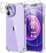 YIRSUR Coque Compatible avec iPhone 12 Paillettes, avec 2 Verre Trempé Protection écran et 2 Caméra Arrière Protecteur, Transparent Glitter Etui Silicone TPU Bumper Antichoc Housse