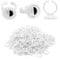 PROUSKY 100 PCS Lash Glue Holder, Lash Glue Rings, Lash Extension Volume Lashes Quick Blossom eyelash glue holder for Eyelash Extension Supply (White)