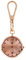 JewelryWe Herz Uhr mit Karabiner Schlüsselanhänger: Damen Karabineruhr Glitzer Strass Herz Analog Quarz Taschenuhr mit Rosegold Rundem Gehäuse und Rosa Zifferblatt