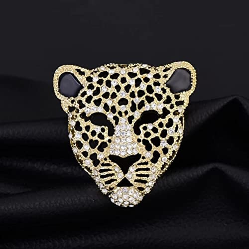 KhuWan Tête de léopard de Haute qualité Tiger Broche Badge Hommes Costume Pull Pins Fête des Pères Cadeaux Manteau Épinglette pour Hommes Femmes Accessoires