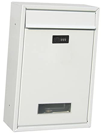 Boîte aux lettres murale en métal avec serrure à combinaison avec serrure à code Boîte aux lettres suspendue pour porte Extérieure