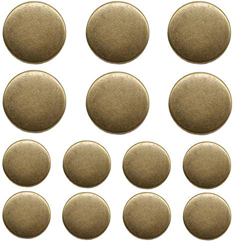 YaHoGa 14 Stück Antik-Messing-Metallknöpfe 23 mm 18 mm Blazer-Knöpfe Set für Blazer, Anzüge, Sportmantel, Uniform, Jacken (MB20162)
