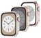 YJLink 3 Stück Schutzhülle für 40mm Apple Watch SE 2/SE 1/Series 6/5/4 Gehäuse,iWatch Hard PC Hülle Mit Glas Displayschutz,Schutzfolie Gesamtblasenfreie für iWatch SE S6 S5 S4 Zubehör 40mm