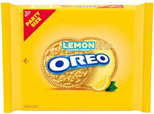 OREO Biscotti sandwich con crema al limone, dimensioni per feste, 707,3 g