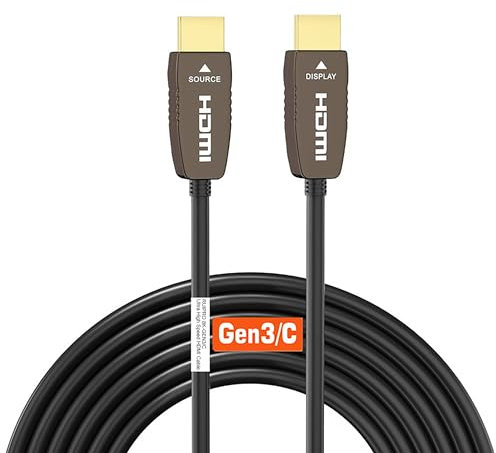 RUIPRO 8K CL2 HDMI Glasfaserkabel 7.6M, Zertifiziert HDMI 2.1 Ultra High Speed 48 Gbit/s, 8K@60Hz, 4K@120Hz, Dynamic HDR, eARC, Dolby, HDCP 2.2/2.3, kompatibel mit PS5, Xbox, TV, Beamer, AVR