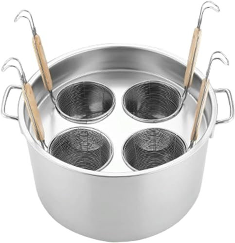 Pentole, Set Di Inserti Per Cuocipasta In Acciaio Inossidabile, Pentole Multipentola Per Cuoci Pasta A Vapore Con Cestello Inserto Per Cucina Domestica, Ristorante, Pentole, 4 Fori