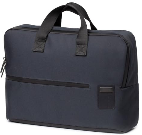 Sacoche pc - Sac à bandoulière compact pour ordinateur portable avec poches de rangement pour accessoires (14 à 15,6 pouces) Noir