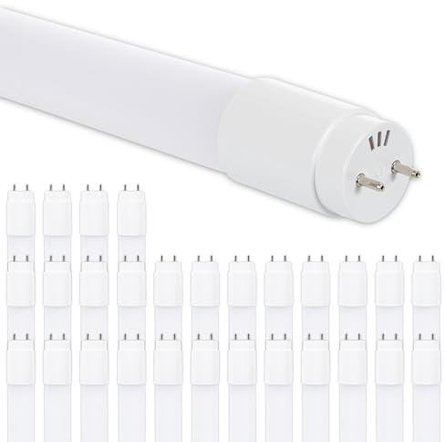 CLAR - LED Röhre 120cm T8 18W, Leuchtstoffröhre Ersatz,Feuchtraumleuchte, LED Lampe mit Starter & Fassung, Leuchtstofflampe 120 cm, Kaltweiß 6500ºK (Pack 30)