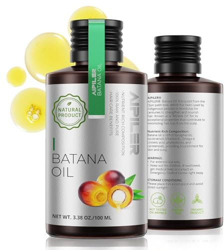 Organic Batana Oil for Hair Growth: Dr Sebi approved unrefined 100% pure and raw from Honduras for women and man everyday nature hair care 100ml