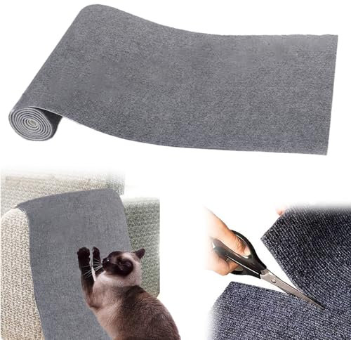 Kratzbrett Katze, Kratzmatte Selbstkleben 40×200cm, Kratzmatte Selbstklebend Kratzpads für Katzen, Kratzmatte Katze Sofa, Kratzbrett Katzen kratzschutz für Möbel Couch Sofa Wand Tür Schutz
