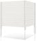 COSTWAY 2 Panels Outdoor Privacy Screen, 120 x 115cm Decorative Fence Trash Can Enclosure with 5 Stakes, HDPE Freestanding Picket Fence Panels for Garden Yard Patio Lawn (White)