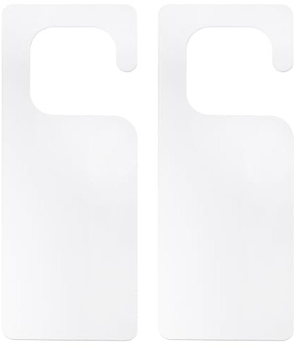 sourcing map 2Pcs Door Hanger Signs, 9.84 Acrylic Sign Door Knob Hangers DIY Blank Door Tag for Crafts Home Office, Transparent
