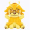 RDCIRP Neue Regretavator Plüsch Spielzeug, weiche gefüllte Split Cartoon Anime Plüsch Figur Puppe, niedliche Tier Bive Plüsch Kissen für Game Lovers Geschenke(Gelb)