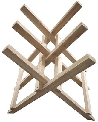 Cavalletto in Legno WERKAPRO con 3 Supporti per Il Taglio di Tronchi