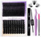 Kit Extension Cils Individuels 100D+200D 0.07-Effet 3D 12-16mm Faux Cils Individuel Bouquet Cluster Lashes DIY Lash Extensions de Cils Cluster Kit(Kit-100D+200D-0.07-1216-3D)