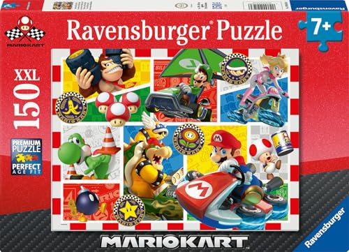 Ravensburger Kinderpuzzle 12004143 - Spaß mit Mario Kart - Puzzle für Kinder ab 7 Jahren, mit 150Teilen im XXL-Format