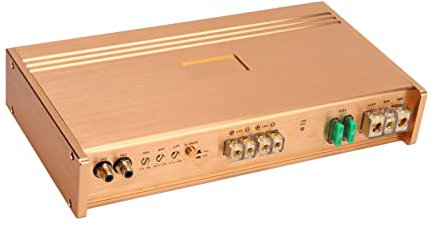 Amplificatore per Auto Amplificatore per Auto in Metallo Dorato Amplificatore Stereo per Auto Universale Ad Alta Efficienza per Equalizzatori per Veicoli Automobilistici La