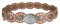 TOFBS Vintage Mode Gürtel für Damen - Runde Nietenscheibe, Breiter Durchbrochener Metall Verstellbarer Ledergürtel, Boho Western Cowgirl (Kamel)