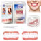 2 Satz Denture Silicone Reline Kit,Prothesen Unterfütterung Silikon Gebiss, Sitz Konturen Ihres Zahnfleisches, aufsteckbares weiches Zahnersatz-Unterfütterungsset für Ober- und Unterkieferprothesen
