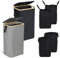 SWISSELITE 2 Pieces Recycling Bin for Kitchen 100L, 26 Gallon Recycle Bin with 4 Removable & Reusable Inner Bags, 2 Set Large Kitchen Recycling Bin with Lid for Bottle Can Glass Collection Indoor Home