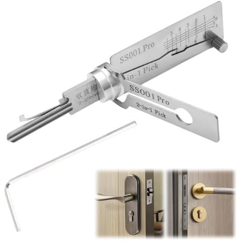 Lock Picking and Key Reader,Mas/TER Key Set for Lock,Auto Lock Pick,Lock Pick Decoder for Auto,Key Decoder Lock Pick,Lockpicking Sets,Key Decoder Lock Picking Tool,for Repair Maintenance(SS001 Pro)