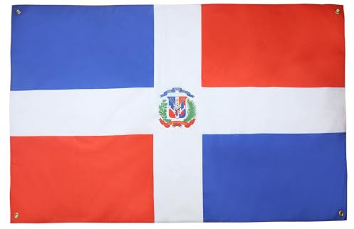 AZ FLAG Bandera República Dominicana 150x90 cm con 4 ojales, Pabellón Dominicano para balcón o pared