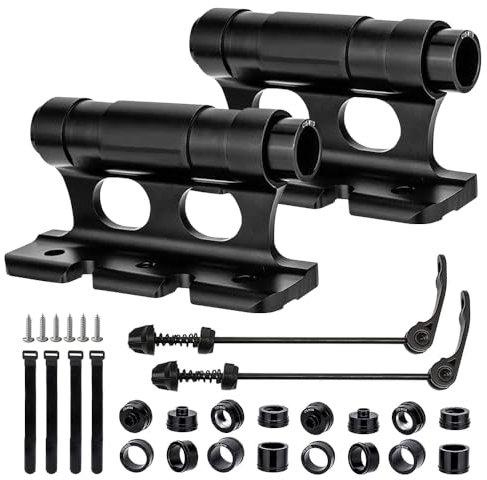 LYPPUL 2 Stück Fahrrad Gabelhalterung, Auto Fahrrad Dachträger Gabelhalterung, Fahrradhalterung Auto aus Aluminiumlegierung, fahrrads Gabelträger mit Schnellspanner für LKW SUV Anhänger Autos