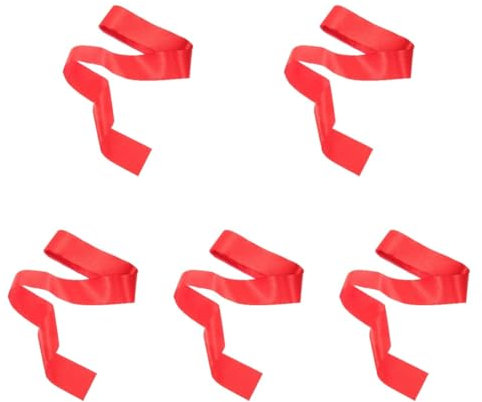 ibasenice 5 Rollen Laufzeile Zielgurt für Laufveranstaltungen Laufband Lauf-Finish-Gürtel Race-Finish-Gurt Zielseil der Laufstrecke Laufgürtel Leichtathletik-Finish-Riemen Polyester rot