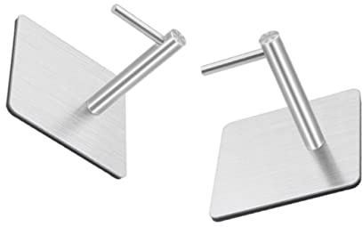 Wandmontierter Taschentuchhalter aus Edelstahl, Hängend, 2 Stück | Silber, Magnetische Wandhaken mit Gummisticker, Stabile Aufbewahrung für Toilette und Bad