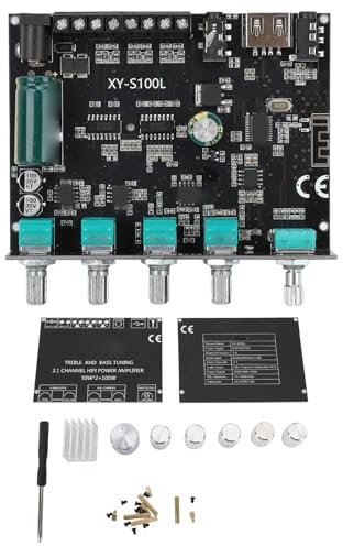 Stereo Audio Receiver Board Bluetooth 5.0 2.1 Kanal Digital AMP -Modul mit Treble Bass Control für Heimkinosystem und DIY -Audioprojekte