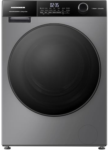 HEINNER HWM-HMK1014IVTA+++ – Waschmaschine 10 kg, 1400 U/min, Inverter-Motor, 15 Programme, Touch-Display, Energieeffizienzklasse A, Grau Titan, 5 Jahre Garantie (Anthrazit, 10 KG)