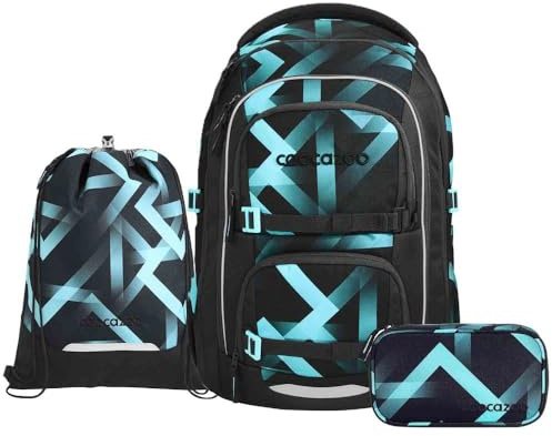 Coocazoo Porter Schulrucksack Set 3tlg. inkl. Sportbeutel (Laser Lights)