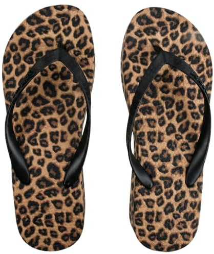 Novocloud Chanclas Mujer con Plataforma 3cm Diseño Leopardo, Sandalias de Dedo Verano Playa Piscina, Suela Gruesa Antideslizante
