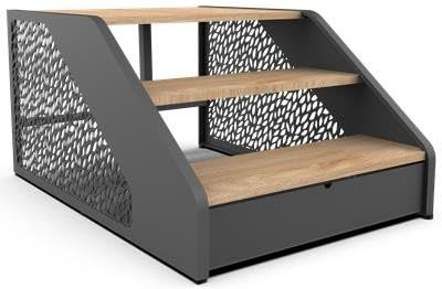 Poolex SP-STEPS-7016B - Escalera para SPA - Madera - Acceso Seguro, Resistente y Estable, fácil instalación, Compatible con la mayoría de spas, Comodidad óptima para el Uso Diario