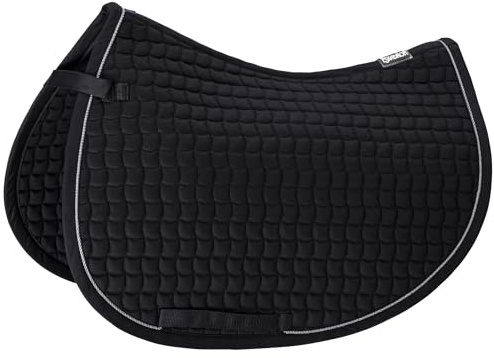 Eskadron Schabracke Cotton mit Farbiger Biese, schwarz/Silber, Vielseitigkeit