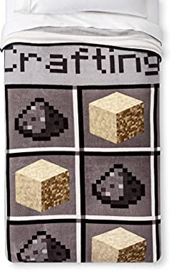 Franco Minecraft Plüsch-Überwurf, Decke, Bastelblöcke, 157,5 x 228,6 cm, super weich