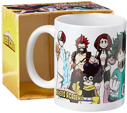 My Hero Academia Academy Costumed Heroes Kaffeetassen, Keramik, Mehrfarbig, 7.9 x 11 x 9.3 cm