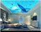 Mznm 3D Tapete 3D Deckentapete Wandbilder Hängende Decke Deko Malerei Wand Papier 3D Wohnzimmer Fototapete 400x280cm