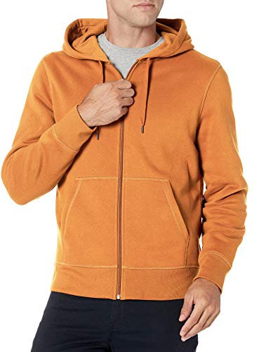 Amazon Essentials Men's Full-Zip Fleece Hoodie (Available in Big & Tall), Nutmeg, S